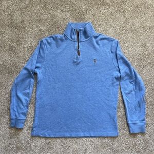 Polo Ralph Lauren Mens Size Small 1/4 Zip Mock Neck Sweater Blue! No flaw!